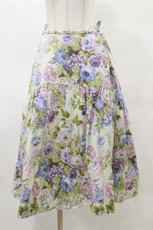 画像: Jane Marple Dans Le Salon / Jardin Des Fleursのドレススカート  ミント H-25-04-11-1049-JM-SK-KB-ZH