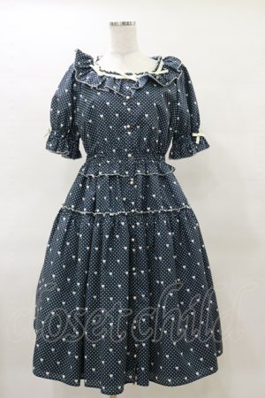 画像: Melody BasKet / Little dot heartワンピース M ネイビー H-25-04-11-1066-LO-OP-KB-ZH