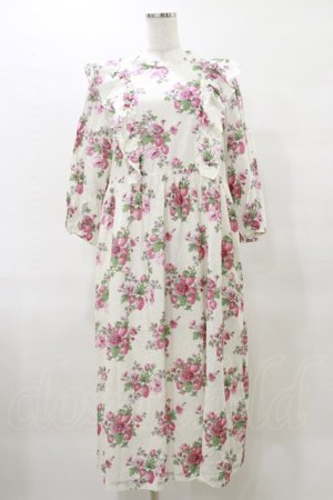 画像: Jane Marple / Strawberries and flowersラッフルフリルドレス  オフ H-25-04-11-1072-JM-OP-KB-ZH