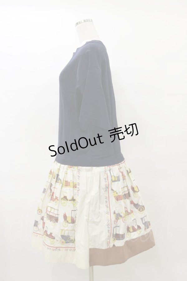 画像3: Jane Marple Dans Le Salon / London to Brighton Layered OP Free ネイビー/オフ H-25-04-11-1075-JM-OP-KB-ZH (3)