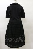 画像2: Jane Marple / ヴィンテージストライプレースコラボレーションドレス  ブラック×ブラック H-25-04-11-1076-JM-OP-KB-ZH (2)