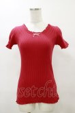 画像1: Katie / UNDER PRETTIES frill tee  レッド H-25-04-11-1012-LO-TO-KB-ZH (1)