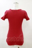画像2: Katie / UNDER PRETTIES frill tee  レッド H-25-04-11-1012-LO-TO-KB-ZH (2)