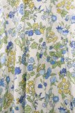 画像4: Jane Marple Dans Le Salon / Lawn Liberty Bubble Sleeve Blouse  オフ×ブルー H-25-04-11-1021-JM-BL-KB-ZH (4)