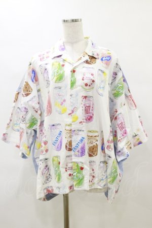 画像: MILKBOY / DRINK YOUシャツ  ホワイトベース×サックス H-25-04-11-1022-MB-TO-KB-ZH