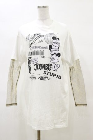 画像: Candy Stripper / FROOTLOOP LAYEREDワンピース  白 H-25-04-11-1023-PU-OP-KB-ZH