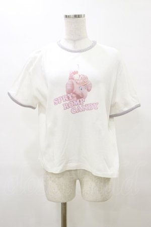 画像: Candy Stripper / SPRY ROMP CANDY RINGER Tシャツ 2 白 H-25-04-11-1024-PU-TO-KB-ZH