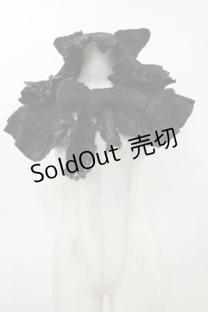 画像: PUTUMAYO / ネコミミフードミニケープ  黒 H-25-04-11-1004-PT-JA-KB-ZH