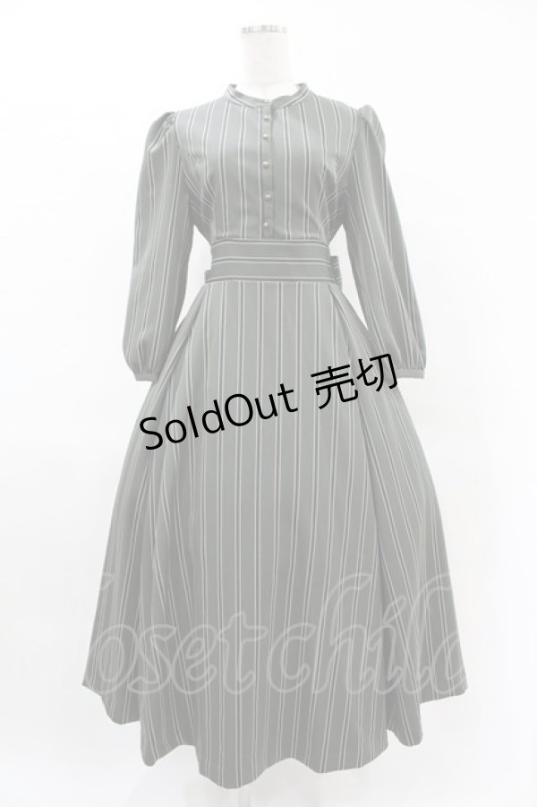 画像1: Maison de FLEUR Petite Robe canone / ニナのお茶会ワンピース M Green H-25-04-11-006-EL-OP-NS-ZH (1)