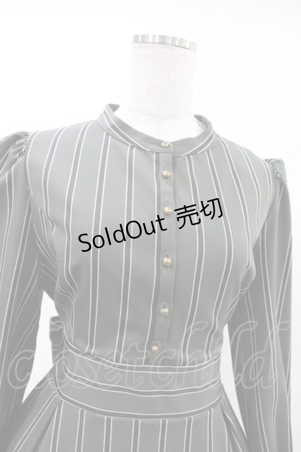 画像4: Maison de FLEUR Petite Robe canone / ニナのお茶会ワンピース M Green H-25-04-11-006-EL-OP-NS-ZH (4)