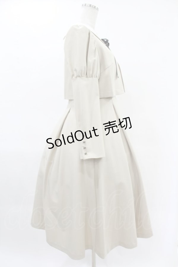 画像3: Maison de FLEUR Petite Robe canone / クロエが微笑むワンピース M Beige H-25-04-11-001-EL-OP-NS-ZH (3)