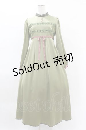 画像: Maison de FLEUR Petite Robe canone / Anna/ナイトガウンワンピース M Green H-25-04-11-007-EL-OP-NS-ZH