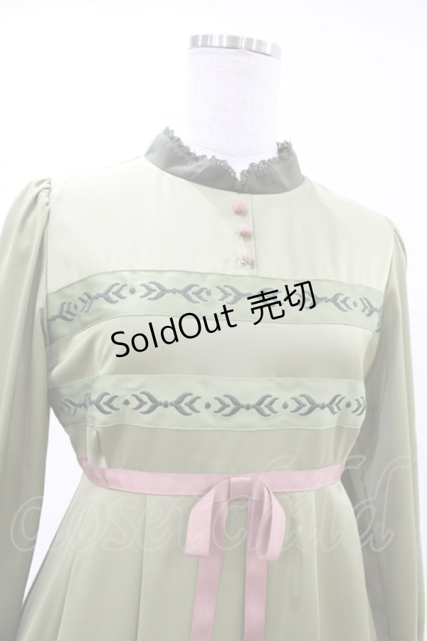 画像4: Maison de FLEUR Petite Robe canone / Anna/ナイトガウンワンピース M Green H-25-04-11-007-EL-OP-NS-ZH (4)
