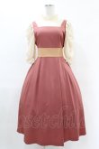画像1: Maison de FLEUR Petite Robe canone / コトコト聴こえるワンピース M Dark Pink H-25-04-11-008-EL-OP-NS-ZH (1)