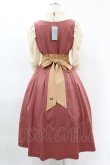 画像2: Maison de FLEUR Petite Robe canone / コトコト聴こえるワンピース M Dark Pink H-25-04-11-008-EL-OP-NS-ZH (2)