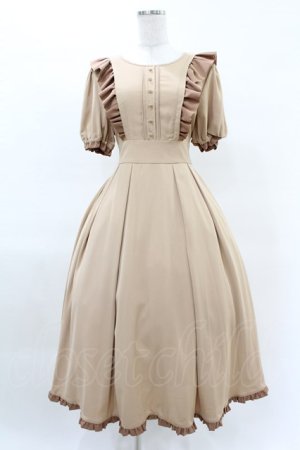 画像: Maison de FLEUR Petite Robe canone / キャラメリゼをするワンピース M Beige H-25-04-11-009-EL-OP-NS-ZH