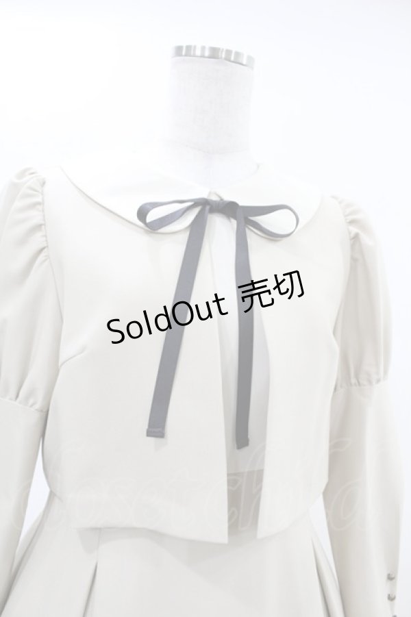 画像4: Maison de FLEUR Petite Robe canone / クロエが微笑むワンピース M Beige H-25-04-11-001-EL-OP-NS-ZH (4)