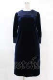 画像1: Maison de FLEUR Petite Robe canone / セーラーカラーベロアワンピース M Navy H-25-04-11-014-EL-OP-NS-ZH (1)