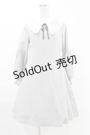 画像: Maison de FLEUR Petite Robe canone / レース衿ワンピース M Gray H-25-04-11-015-EL-OP-NS-ZH