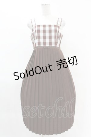 画像: Maison de FLEUR Petite Robe canone / 声をかけたいジャンパースカート M Brown H-25-04-11-018-EL-OP-NS-ZH