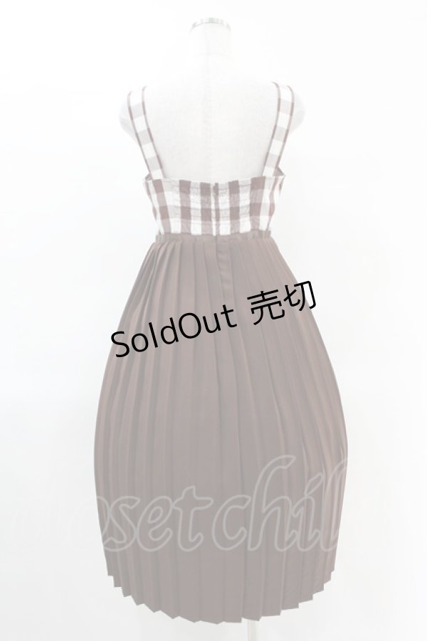 画像2: Maison de FLEUR Petite Robe canone / 声をかけたいジャンパースカート M Brown H-25-04-11-018-EL-OP-NS-ZH (2)