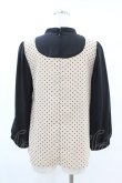 画像2: Maison de FLEUR Petite Robe canone / 雨傘が鳴るドットブラウス Free Beige H-25-04-11-022-EL-BL-NS-ZH (2)