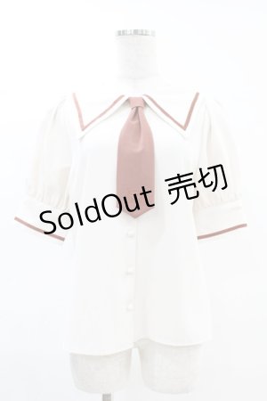 画像: Maison de FLEUR Petite Robe canone / 学びを楽しむネクタイブラウス Free Ivory H-25-04-11-024-EL-BL-NS-ZH