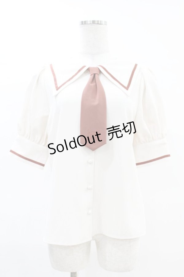 画像1: Maison de FLEUR Petite Robe canone / 学びを楽しむネクタイブラウス Free Ivory H-25-04-11-024-EL-BL-NS-ZH (1)
