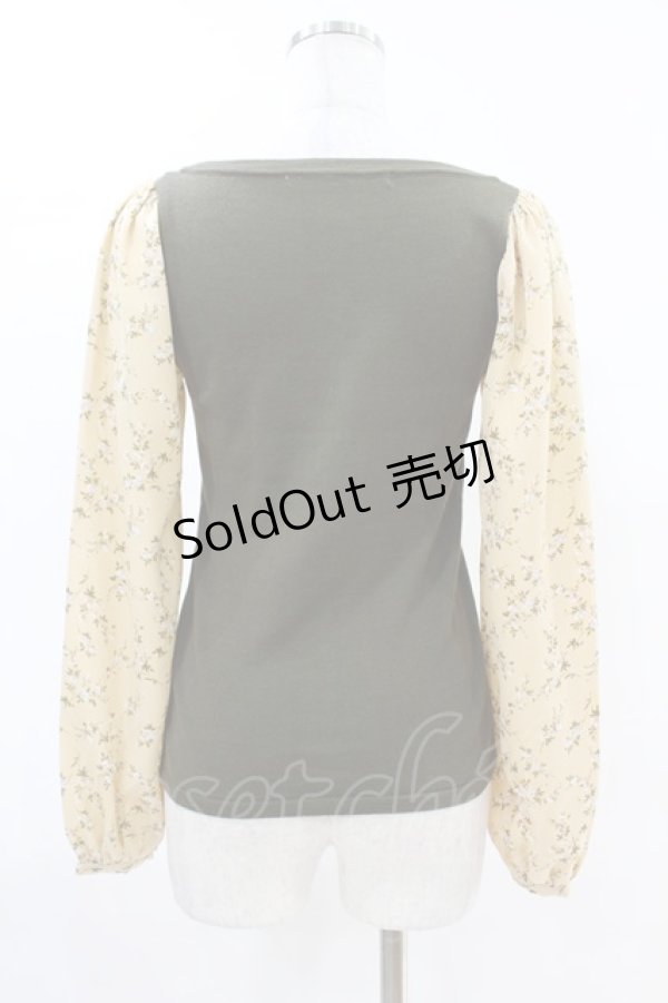 画像2: Maison de FLEUR Petite Robe canone / お姫様を読むニット Free Dark Green H-25-04-11-025-EL-TO-NS-ZH (2)