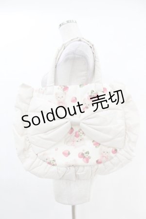 画像: alcali / alcali×misako aoki/サイベリアンストロベリー柄トートバッグ  オフ H-25-04-11-030-LO-BG-NS-ZH
