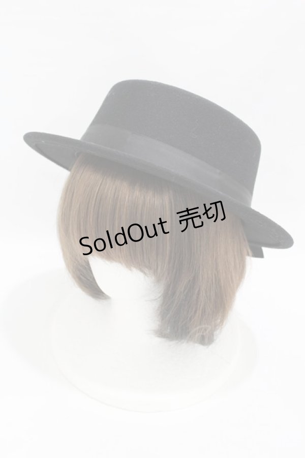 画像1: m petit by misako / サンリオキャラクターズコラボ クロミ カンカン帽  ブラック H-25-04-11-036-LO-AC-NS-ZH (1)