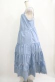 画像2: Jane Marple Dans Le Salon / Typewriter lace tiered dress  ブルー H-25-04-12-003-JM-OP-KB-ZH (2)