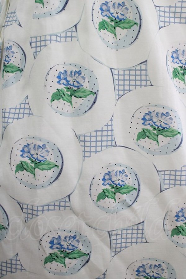 画像4: Jane Marple Dans Le Salon / Flower Plateのチュニックワンピース  アイボリー×ブルーグレイ H-25-04-12-032-JM-OP-KB-ZH (4)