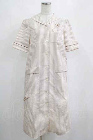 画像: Katie / ICECREAM SHOP uniform  ベージュストライプ H-25-04-12-035-LO-OP-KB-ZH