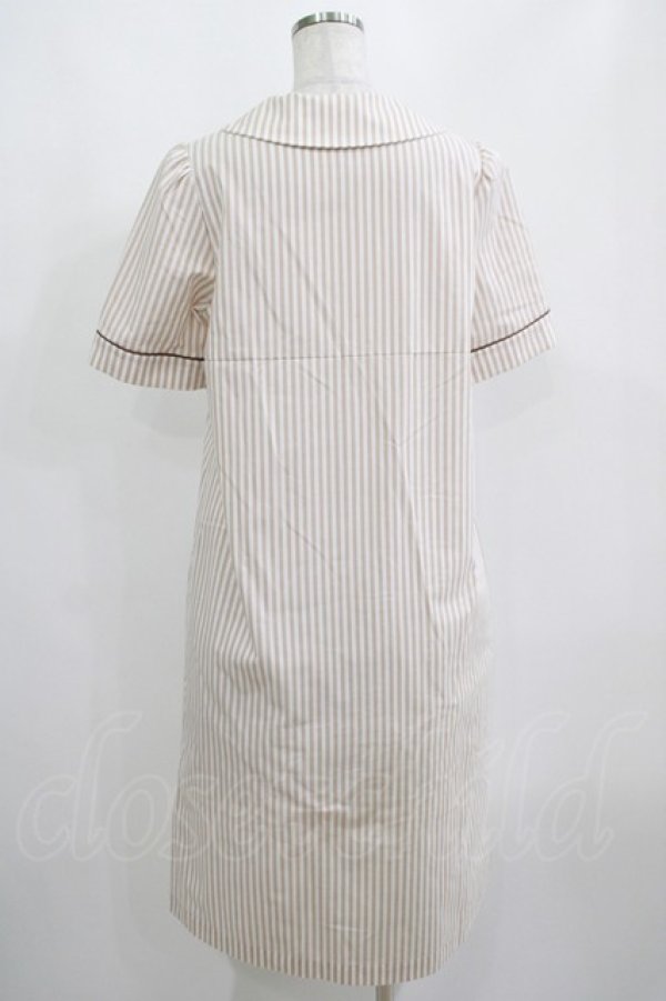 画像3: Katie / ICECREAM SHOP uniform  ベージュストライプ H-25-04-12-035-LO-OP-KB-ZH (3)