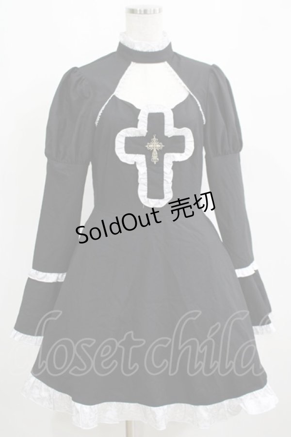 画像1: DARK IN LOVE / Gothic lolita cross doll dress S ブラック H-25-04-12-037-PU-OP-KB-ZH (1)