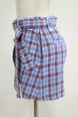 画像2: Candy Stripper / CHECK BELTED SKIRT S ブルー H-25-04-12-049-PU-SK-KB-ZH (2)