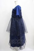 画像2: Candy Stripper / SHEER SHIRRING DRESS 2 ネイビー H-25-04-12-005-PU-OP-KB-ZH (2)