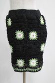 画像2: Candy Stripper / FLOWER CROCHET KINT SHORT PANTS  ブラック×グリーン H-25-04-12-052-PU-PA-KB-ZH (2)