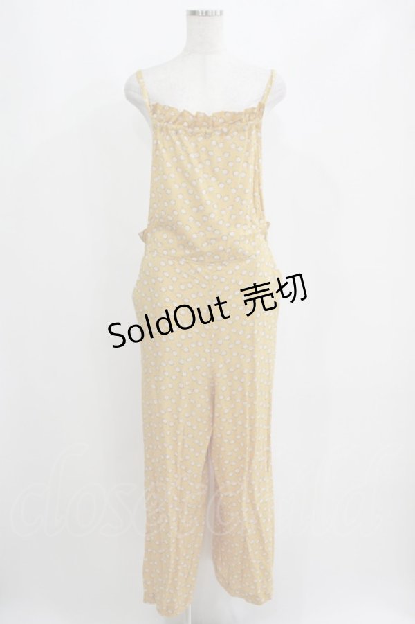 画像1: Jane Marple Dans Le Salon / Lily of the valleyサロペットパンツ  イエロー H-25-04-12-055-JM-PA-KB-ZH (1)