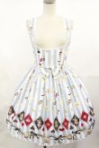 画像1: metamorphose / おかしなくにのTea Partyフロントあきジャンパースカート Free サックス H-25-04-12-1047-ME-OP-NS-ZH (1)