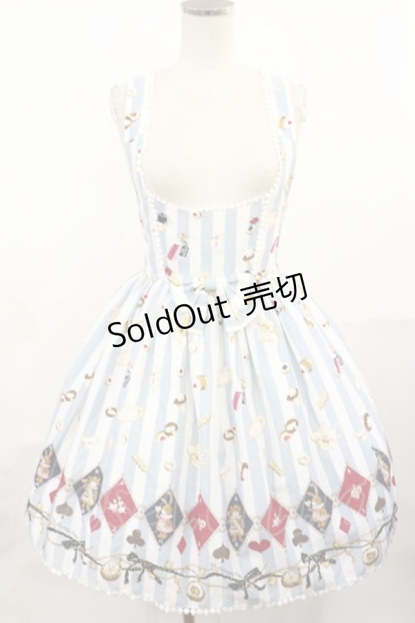 画像1: metamorphose / おかしなくにのTea Partyフロントあきジャンパースカート Free サックス H-25-04-12-1047-ME-OP-NS-ZH (1)