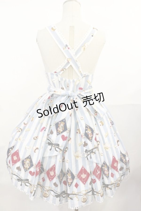 画像2: metamorphose / おかしなくにのTea Partyフロントあきジャンパースカート Free サックス H-25-04-12-1047-ME-OP-NS-ZH (2)