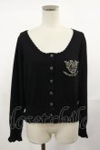 画像1: metamorphose / 刺繍入りフリルカーディガン Free ブラック H-25-04-12-1049-ME-TO-NS-ZH (1)