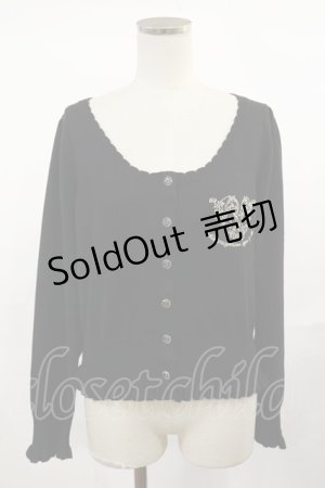 画像: metamorphose / 刺繍入りフリルカーディガン Free ブラック H-25-04-12-1049-ME-TO-NS-ZH