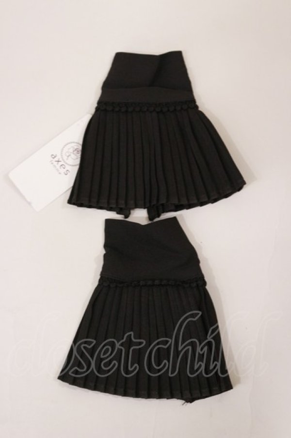 画像1: axes femme / プリーツカフス  ブラック H-25-04-12-1008-AX-ZA-NS-ZH (1)