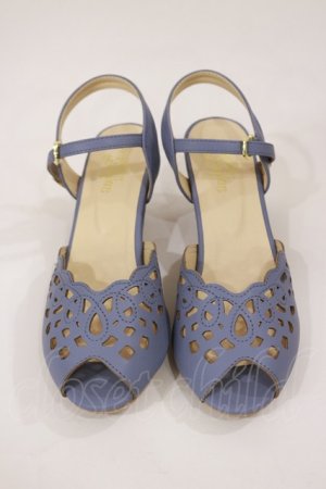 画像: an another angelus / レースカットワークサンダル L サックス H-25-04-12-1012-CA-SH-NS-ZH