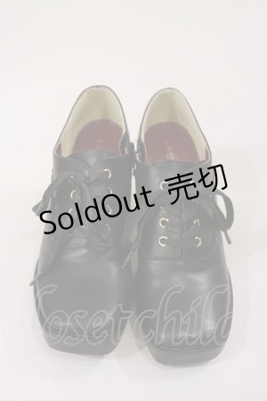 画像: axes femme POETIQUE / スクエアトゥシューズ L ブラック H-25-04-12-1013-AX-SH-NS-ZH