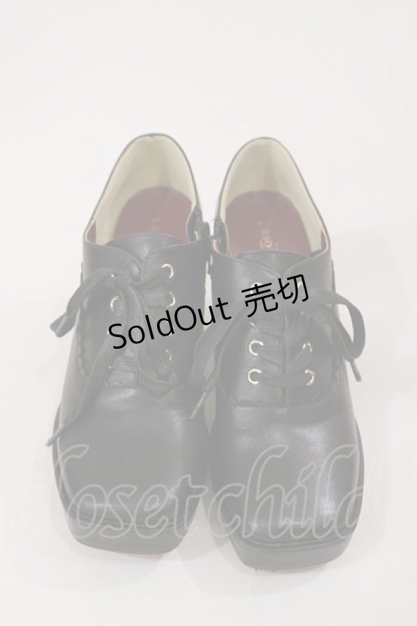 画像1: axes femme POETIQUE / スクエアトゥシューズ L ブラック H-25-04-12-1013-AX-SH-NS-ZH (1)