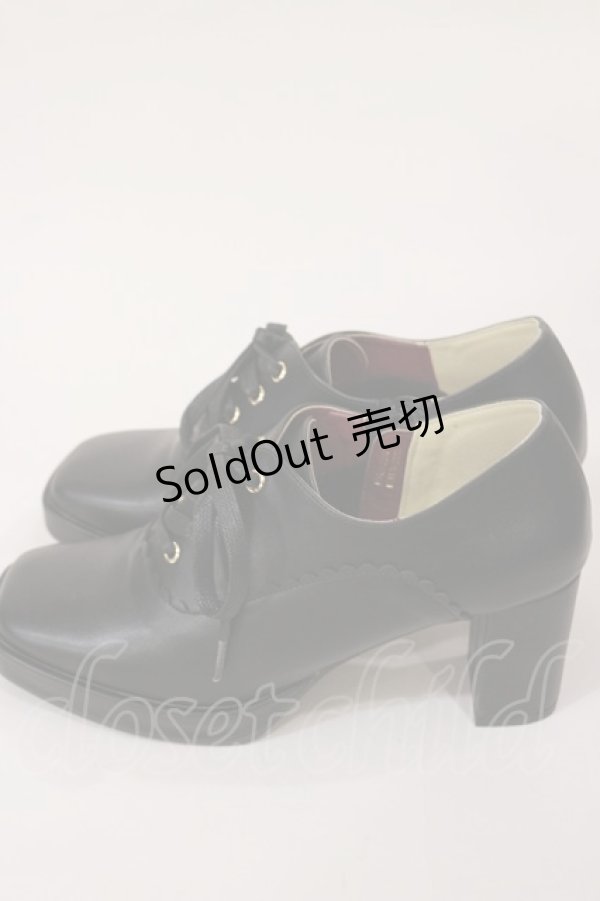 画像2: axes femme POETIQUE / スクエアトゥシューズ L ブラック H-25-04-12-1013-AX-SH-NS-ZH (2)